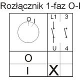 Łącznik krzywkowy 0-1 1P 12A włącz-wyłącz w obudowie na kłódkę IP65 ŁUK E12-53/5  921251 ELEKTROMET