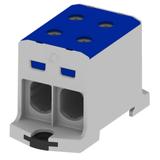 VC05-0038 ,  Złączka szynowa gwintowa rozgałęźna AL, CU, 35-240mm2, TS 35, 1 tor, 4 otw. zaciskowe,