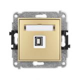 MINI Gniazdo pojedyncze USB A-B 2.0 złoty 29MGUSB-3 KARLIK