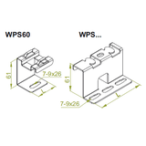 WPS60 Wspornik podłogowy do koryt siakowych