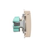 Simon Basic Gniazdo wtyczkowe z uziemieniem bryzgoszczelne IP44 16A 250V zaciski śrubowe beż BMGZ1B.01/12 KONTAKT