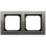 SONATA STAL INOX Ramka podwójna kolor stal inox R-2RM/37 OSPEL