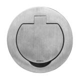 Hermetyczne gniazdo elektryczne okrągłe, IP55, kąt otwarcia 110st. szczotkowane aluminium OR-GM-9030 ORNO