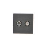 Simon Connect Gniazdo K45 TV-SAT 5-2400 MHz 2dB szary grafit