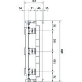 univers N Blok dla aparatów modułowych montowanych poziomo 6x12M 450x500mm UD32B1 HAGER