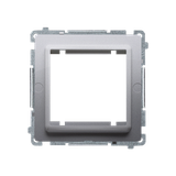 Simon Basic Adapter (przejściówka) na osprzęt standardu 45 × 45 mm. Montaż do puszki na łapki i wkręty stal inox BMA45M/21 KONTAKT