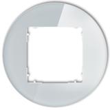 "ICON Ramka pojedyncza okrągła - efekt szkła (ramka: szara