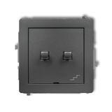 DECO Mechanizm łącznika jednobiegunowego ze schodowym (wspólne zasilanie) w stylu amerykańskim grafi