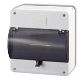 Rozdzielnica niskonapięciowa 8 modułowa z zerem i klapką biała