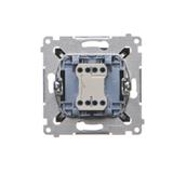 Simon 54 Przycisk „dzwonek” 10A 250V szybkozłączka czarny DD1.01/49 KONTAKT