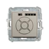 MINI Mechanizm elektronicznego sterownika roletowego (sterowanie lokalne i pilotem) taupe