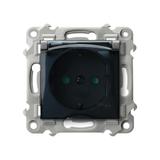 SZAFIR Gniazdo bryzgoszczelne z uziemieniem schuko IP-44 wieczko przezroczyste z przesłonami torów p