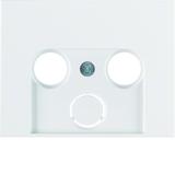 BERKER K.1 Płytka czołowa do gniazda antracytowego 2- i 3-wyj. biały 12017019 HAGER