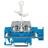 złączka dwupiętrowa L/rozłączalna 2,5 mm2 niebieska/szara