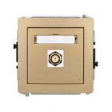 DECO Mechanizm gniazda antenowego pojedynczego typu F (SAT) pozłacany złoty metalik