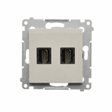 Simon 54 Gniazdo HDMI podwójne kaszmir mat DGHDMI2.01/42