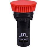 ECM-P10-R - Przycisk kompaktowy z guzikiem-grzybek, 1NO, Czerwony