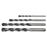 Wiertła do betonu 4-10 mm, zestaw 4 szt., końcówka motylkowa