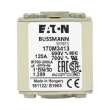 FUSE 125A 690V 1*BN/50 AR UC Wkładka szybka 125A AC 690V rozmiar 1 45x59x51 mm aR I 170M3413 EATON