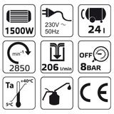 Kompresor olejowy 24l, 230V