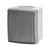 Łącznik świecznikowy AQUATIC PRO IP55, 10A, 230V AC, Szaro-Grafitowy