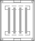 univers N Blok 300x250mm z szynami 4-pol. Cu 25x4mm 4x250A UE21D2 HAGER