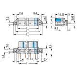 Gniazdo MCS‑MIDI Classic 5‑biegunowe jasnoszare raster 7,5mm 722‑735/031‑000 /50szt./ WAGO