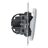 SUNO - Przycisk pojedynczy z podświetleniem - 6 A - 250 V~ - zaciski automatyczne, Aluminium, Legran