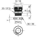 V-TEC PG21+ LGR, Dławik kablowy