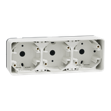 Mureva, podstawa naścienna potrójna pozioma, biała