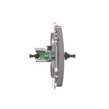 Simon Basic Gniazdo światłowodowe / optyczne pojedyncze SC/APC stal inox