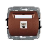 TREND Mechanizm gniazda komputerowego pojedynczego 1xRJ45, kat. 5e, ekranowany, 8-stykowy brązowy me