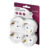 Rozgałęźnik 4x2P+Z (Schuko) biało-szary OR-AE-13240(GS) ORNO