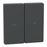 Klawisz podwójny żaluzjowy, antracytowy