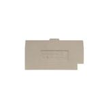 ZAP/TW ZDU/ZPE 2.5N/4AN Płyta separacyjna (terminal), Płyta zamykająca i pośrednia, 57.5 mm x 54.75 mm, Ciemnobeżowy /50szt./ 1933810000 WEIDMÜLLER