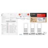 ARTUS zestaw 3 lampek podszafkowych LED, 3x3W, 3x225lm, 4000K, z włącznikiem dotykowym i USB, szare