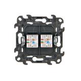 Simon 24 Gniazdo komputerowe podwójne RJ45 kat. 5e biały N52.01/11