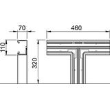 GK-T70110GR, Trójnik 70X110 SZ.