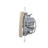 Simon 54 Łącznik potrójny z podświetleniem LED 10A 250V szybkozłączka złoty mat DW31L.01/44 KONTAKT