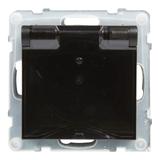 SUNO - Gniazdo 2P+Z IP44 - 16 A - 250 V~ - zaciski automatyczne - z przesłoną, Czarny, Legrand