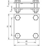 Zacisk krzyżowy bez przekładki, St/tZn