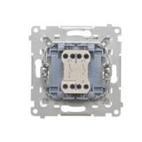Simon 55 Łącznik dwubiegunowy szybkozłączka Aluminium mat TW2.01/143 KONTAKT