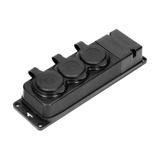 Rozgałęźnik bryzgoszczelny i odporny na uderzenia IP44 3 gniazda 16A 230V AC gumowy uniep OR-AE-1316