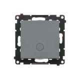 Simon 55 Przycisk zwierny /światło/ z podświetleniem LED szybkozłączka Grafitowy mat