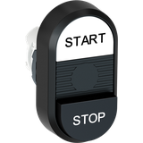 Przycisk podwójny START-STOP zielone pole podświetlany MPD19-11G