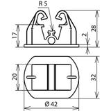 Adapter do drutu 10 mm, do wspornika typ FB, tworzywo