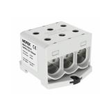 MAA3150A10 Złączka szynowa gwintowa AL/CU/ 25 - 150 mm2/ TS 35 / 1 tor, 6 otw. zaciskowych, OTL150-3