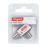 SPLITTERY EKRANOWANE ?9.52 MM - 862 MHZ, 1 WEJŚCIE MĘSKIE - 2 WYJŚCIA ŻEŃSKIE, Legrand