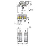 Gniazdo MCS‑MIDI Classic kątowe 7‑biegunowe jasnoszare raster 5mm 721‑307/008‑000 /50szt./ WAGO