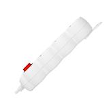 Przedłużacz 3-krotny 2P+Z (Schuko), z wyłącznikiem, 5m H05VV-F 3x1,5mm2, Imax=16A, płaska wtyczka, b ES-5(GS)/W/5 ORNO